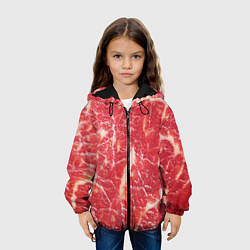 Куртка с капюшоном детская Мясо, цвет: 3D-черный — фото 2