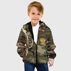 Куртка с капюшоном детская Униформа дембеля цвета 3D-черный — фото 2