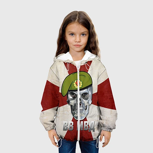 Детская куртка Череп: ВВ МВД / 3D-Белый – фото 3