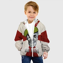 Куртка с капюшоном детская Череп: ВВ МВД, цвет: 3D-белый — фото 2