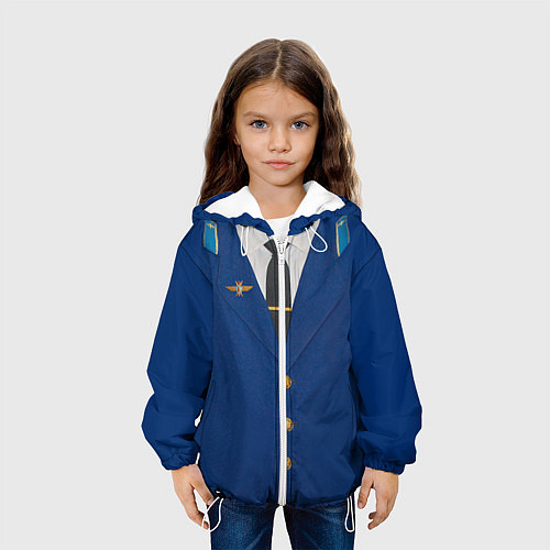 Детская куртка Китель / 3D-Белый – фото 3