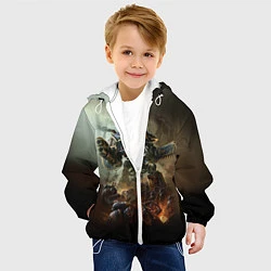 Куртка с капюшоном детская Титан, цвет: 3D-белый — фото 2