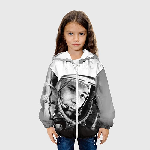 Детская куртка Юрий Гагарин / 3D-Белый – фото 3