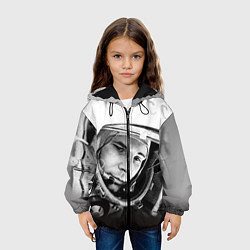 Куртка с капюшоном детская Юрий Гагарин, цвет: 3D-черный — фото 2