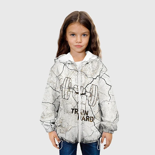 Детская куртка Train hard / 3D-Белый – фото 3