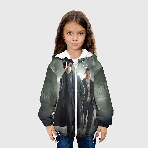 Детская куртка Шерлок и Доктор / 3D-Белый – фото 3