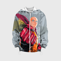 Куртка с капюшоном детская One Punch Man Fist, цвет: 3D-белый