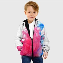 Куртка с капюшоном детская Взрыв красок, цвет: 3D-черный — фото 2
