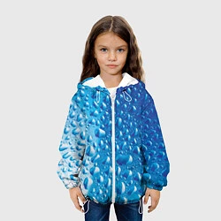 Куртка с капюшоном детская Капли воды, цвет: 3D-белый — фото 2
