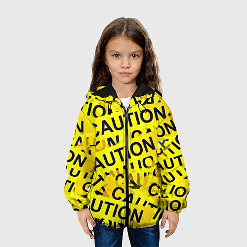 Детская куртка Caution / 3D-Черный – фото 3