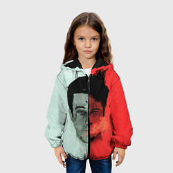 Куртка с капюшоном детская Norton: White & Red, цвет: 3D-черный — фото 2