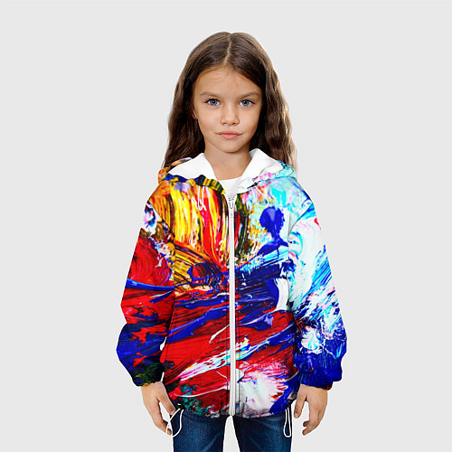 Детская куртка Краска / 3D-Белый – фото 3