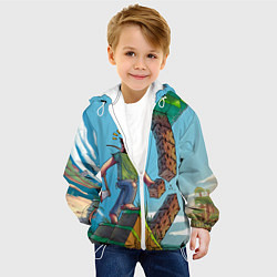 Куртка с капюшоном детская Minecraft Woodcutter, цвет: 3D-белый — фото 2