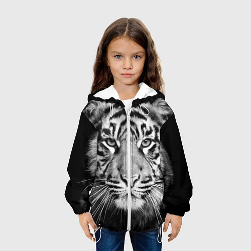 Детская куртка Красавец тигр / 3D-Белый – фото 3