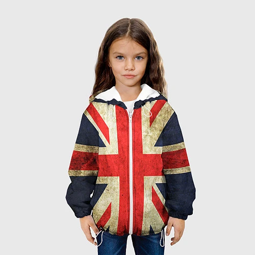 Детская куртка Великобритания / 3D-Белый – фото 3