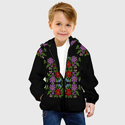 Куртка с капюшоном детская Вышивка 20, цвет: 3D-черный — фото 2