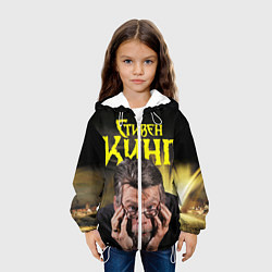 Куртка с капюшоном детская Стивен Кинг думает цвета 3D-белый — фото 2