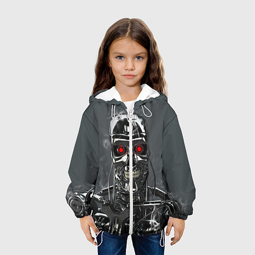 Детская куртка Скелет Терминатора / 3D-Белый – фото 3