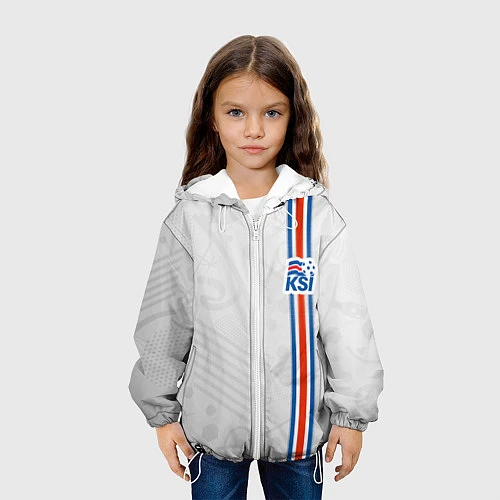 Детская куртка Сборная Исландии по футболу / 3D-Белый – фото 3