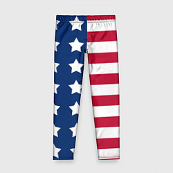 Леггинсы для девочки USA Flag, цвет: 3D-принт