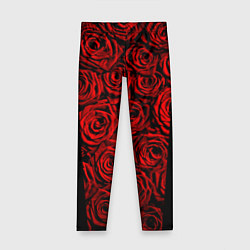Леггинсы для девочки Унисекс / Красные розы, цвет: 3D-принт