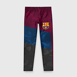 Леггинсы для девочки FC Barcelona: Dark polygons, цвет: 3D-принт