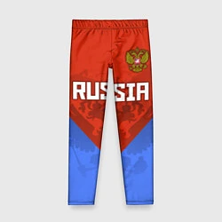 Леггинсы для девочки Russia Red & Blue, цвет: 3D-принт