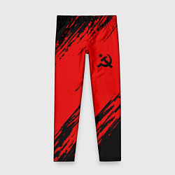 Леггинсы для девочки USSR: Red Patriot, цвет: 3D-принт
