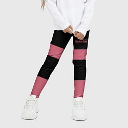 Леггинсы для девочки Black Pink: Logo, цвет: 3D-принт — фото 2