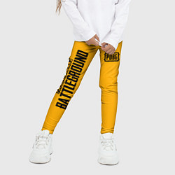 Леггинсы для девочки PUBG: Yellow Fashion, цвет: 3D-принт — фото 2