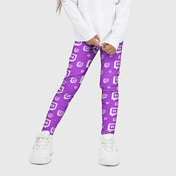 Леггинсы для девочки Twitch: Violet Pattern, цвет: 3D-принт — фото 2