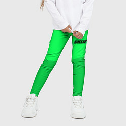 Леггинсы для девочки Billie Eilish: Duo Green, цвет: 3D-принт — фото 2