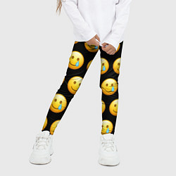 Леггинсы для девочки New Emoji, цвет: 3D-принт — фото 2