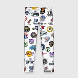 Леггинсы для девочки NBA Pattern, цвет: 3D-принт