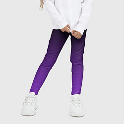 Леггинсы для девочки Ночной градиент Фиолетовый, цвет: 3D-принт — фото 2