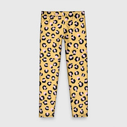 Леггинсы для девочки Желтый леопардовый принт, цвет: 3D-принт