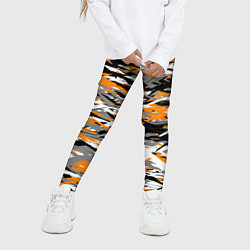 Леггинсы для девочки Тигровый камуфляж, цвет: 3D-принт — фото 2