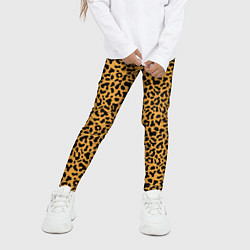 Леггинсы для девочки Леопард Leopard, цвет: 3D-принт — фото 2