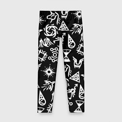 Леггинсы для девочки EXO BAND SYMBOL PATTERN WHITE K-POP, цвет: 3D-принт