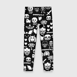 Детские легинсы UNDERTALE PATTERN БЕЛЫЙ