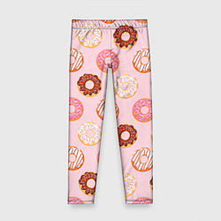 Леггинсы для девочки Pink donuts, цвет: 3D-принт