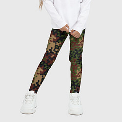 Леггинсы для девочки Военный Камуфляж Military, цвет: 3D-принт — фото 2