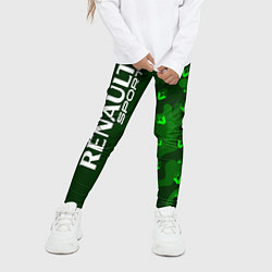 Леггинсы для девочки RENAULT SPORT Милитари, цвет: 3D-принт — фото 2
