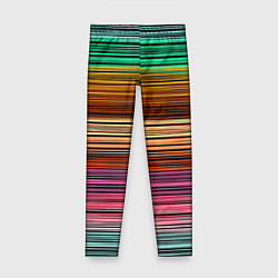 Детские легинсы Multicolored thin stripes Разноцветные полосы