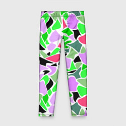 Детские легинсы Abstract pattern green pink spots