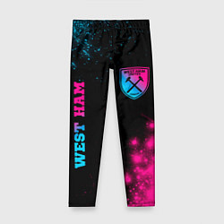 Леггинсы для девочки West Ham Neon Gradient, цвет: 3D-принт