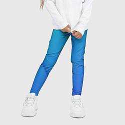 Леггинсы для девочки Голубой градиент, цвет: 3D-принт — фото 2