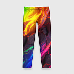 Детские легинсы Neon rainbow lava