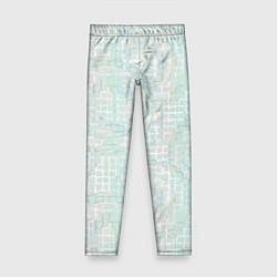 Леггинсы для девочки Круги на клетчатом серо-белом фоне, цвет: 3D-принт