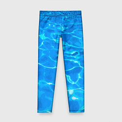 Леггинсы для девочки Абстрактные волны бассейна - текстура, цвет: 3D-принт
